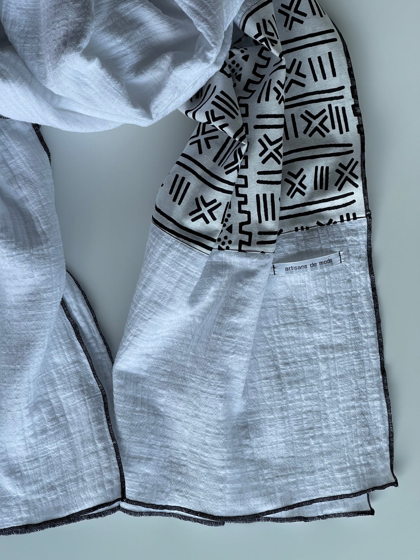 Nathan scarf white