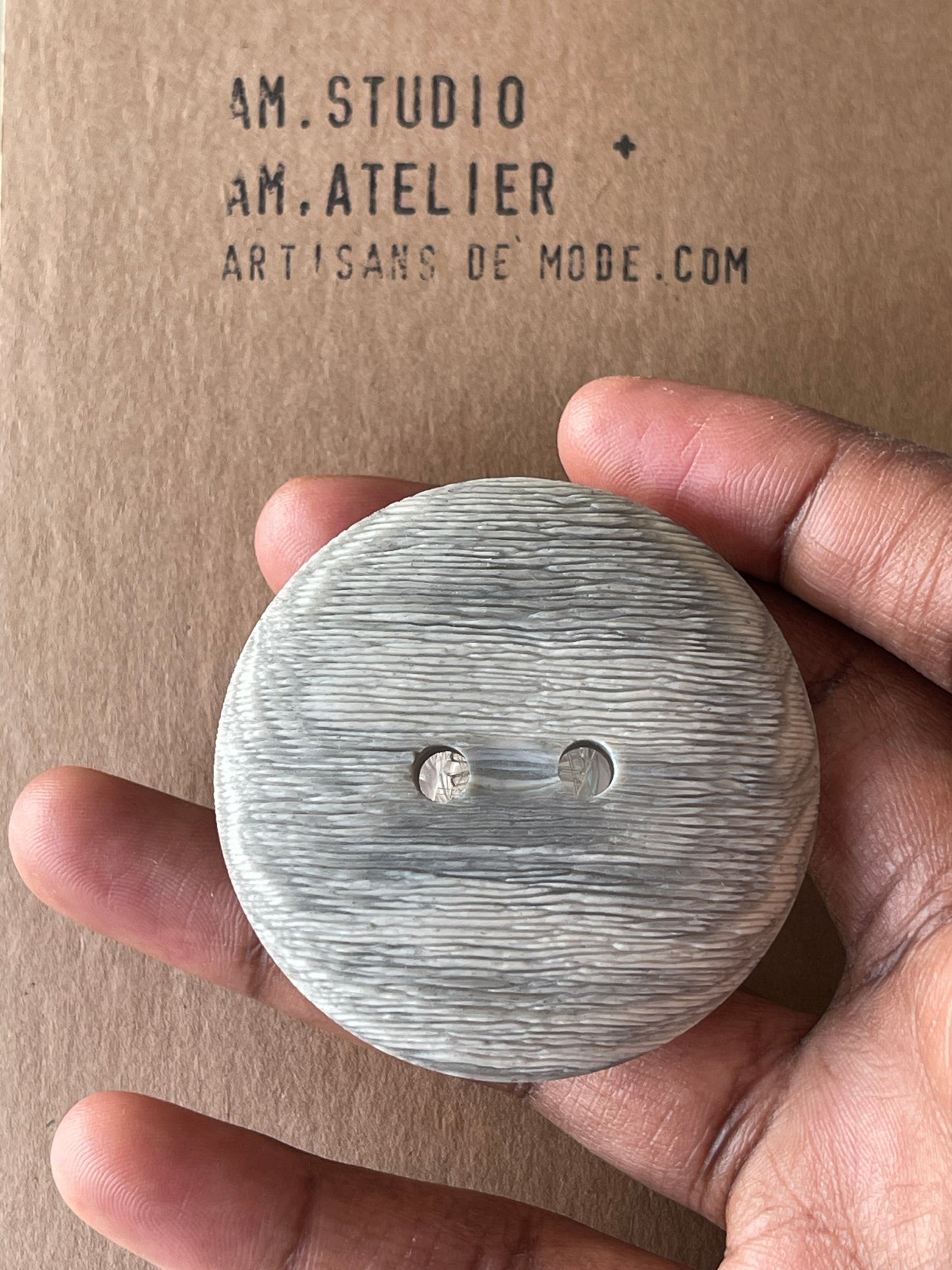 Bouton grip Gris Chiné