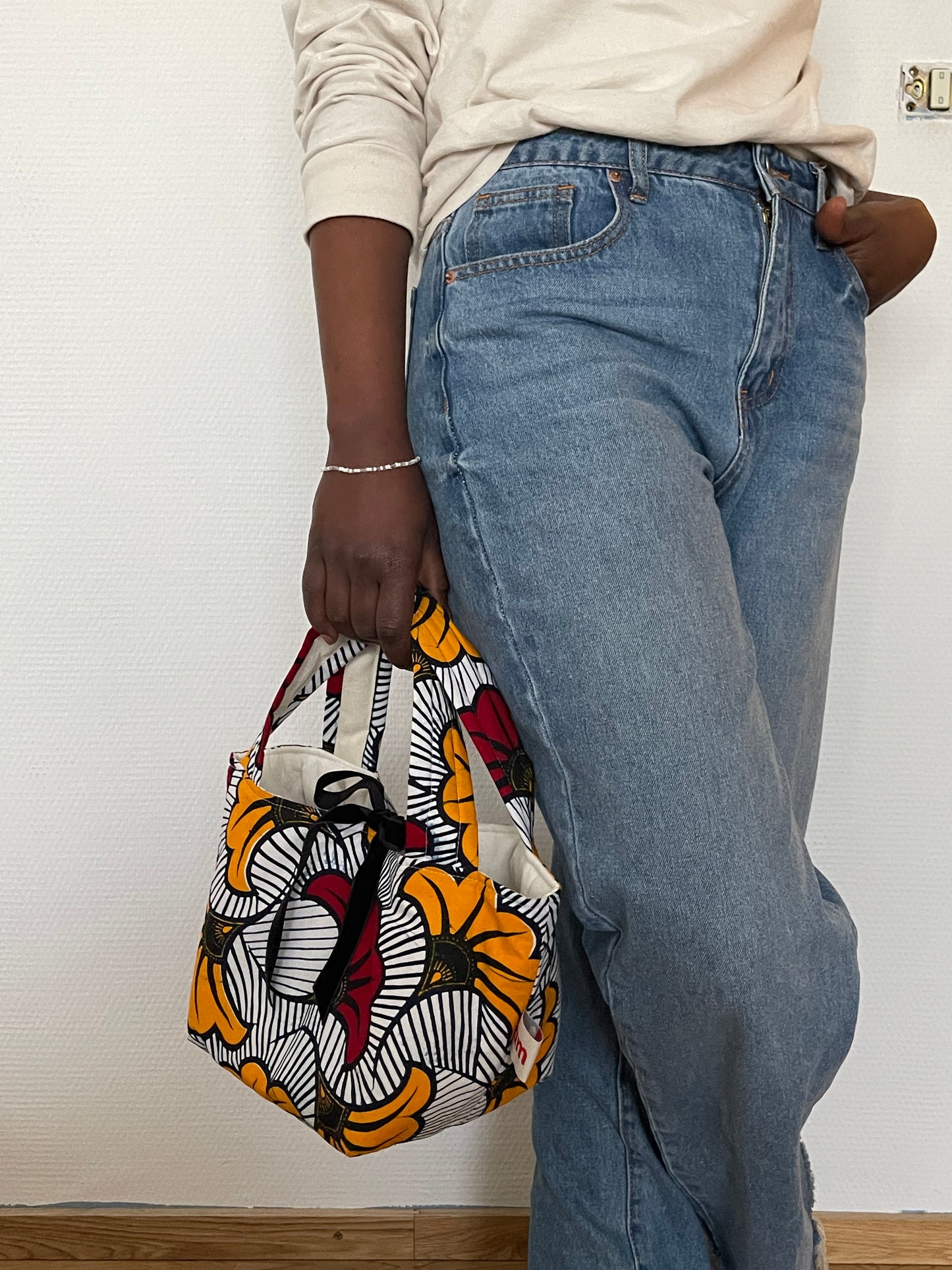 Chance Redš Quilted printedĀ Small Cotton Tote