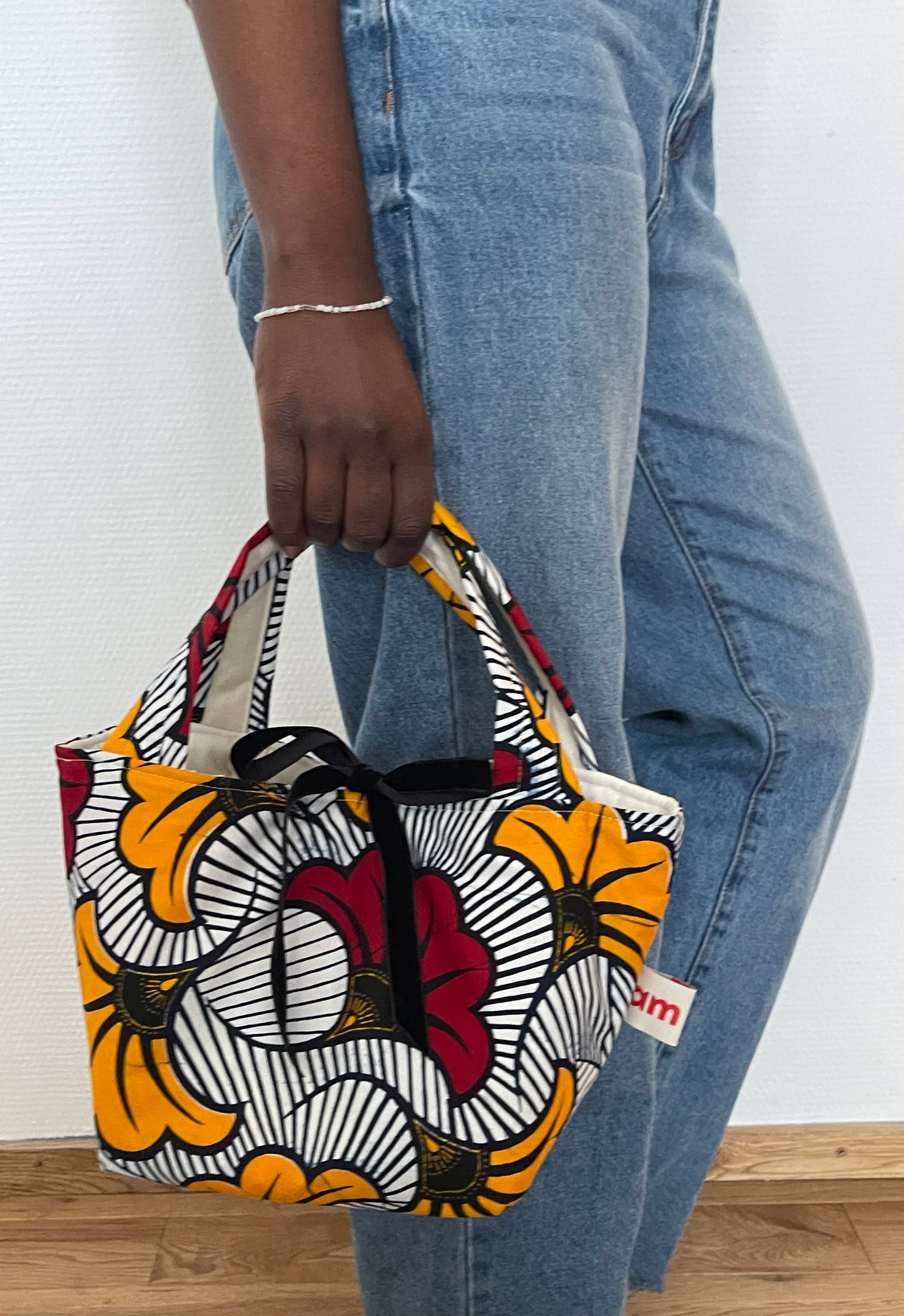 Chance Redš Quilted printedĀ Small Cotton Tote