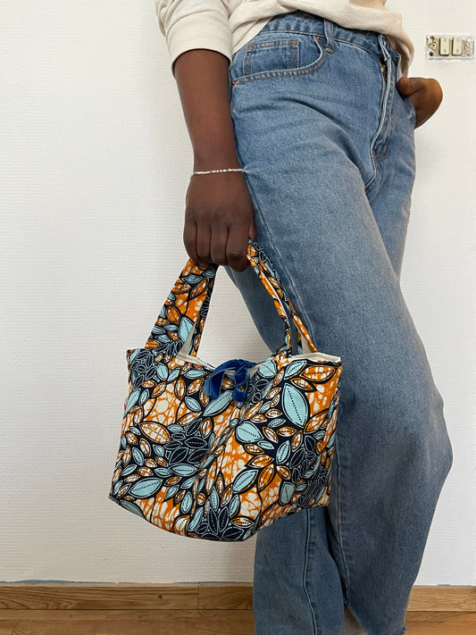 Chance Blue 🍀 Quilted printed  Small Cotton Tote