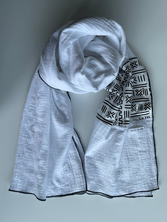 Nathan scarf white