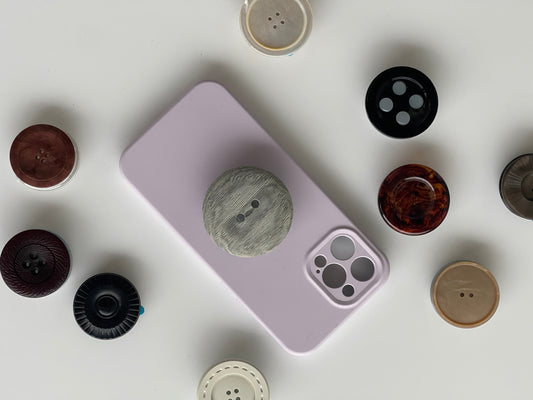 Bouton grip Gris Chiné